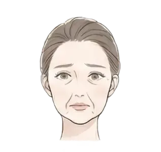 ハリ不足・たるみ 悩んでいる女性 画像