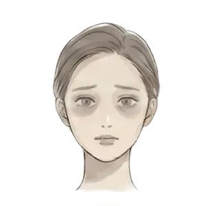 くすみ・顔色の悪さ 悩んでいる女性 画像
